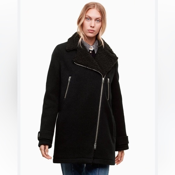 Aritzia Wilfred Free Sherpa wool Waterhouse coat‎ L